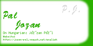 pal jozan business card